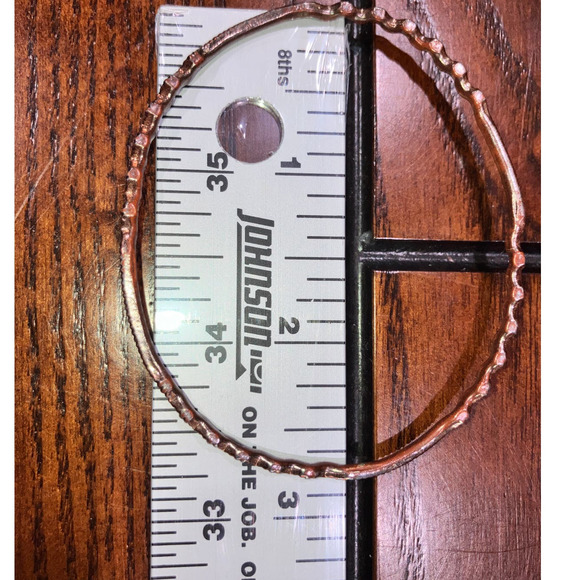 Brass Irregular Wave Pattern 2.75 Inch Long Bangle Bracelet! - Picture 11 of 13